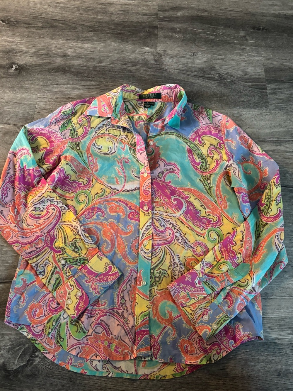 Lauren Ralph Lauren Multicolor Paisley Button-Down Shirt